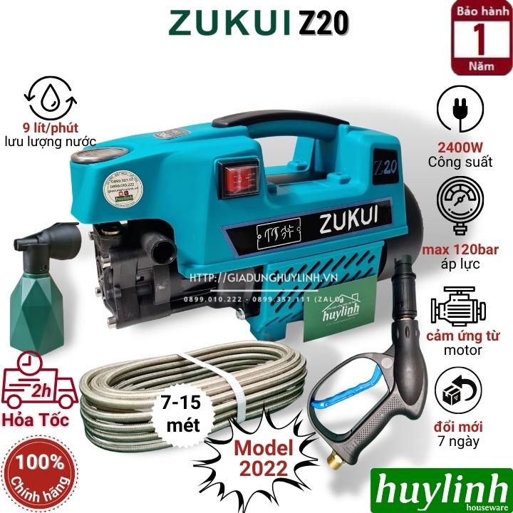Máy xịt rửa xe cao áp tự hút nước Zukui Z20 - 2400W - Hàng chính hãng