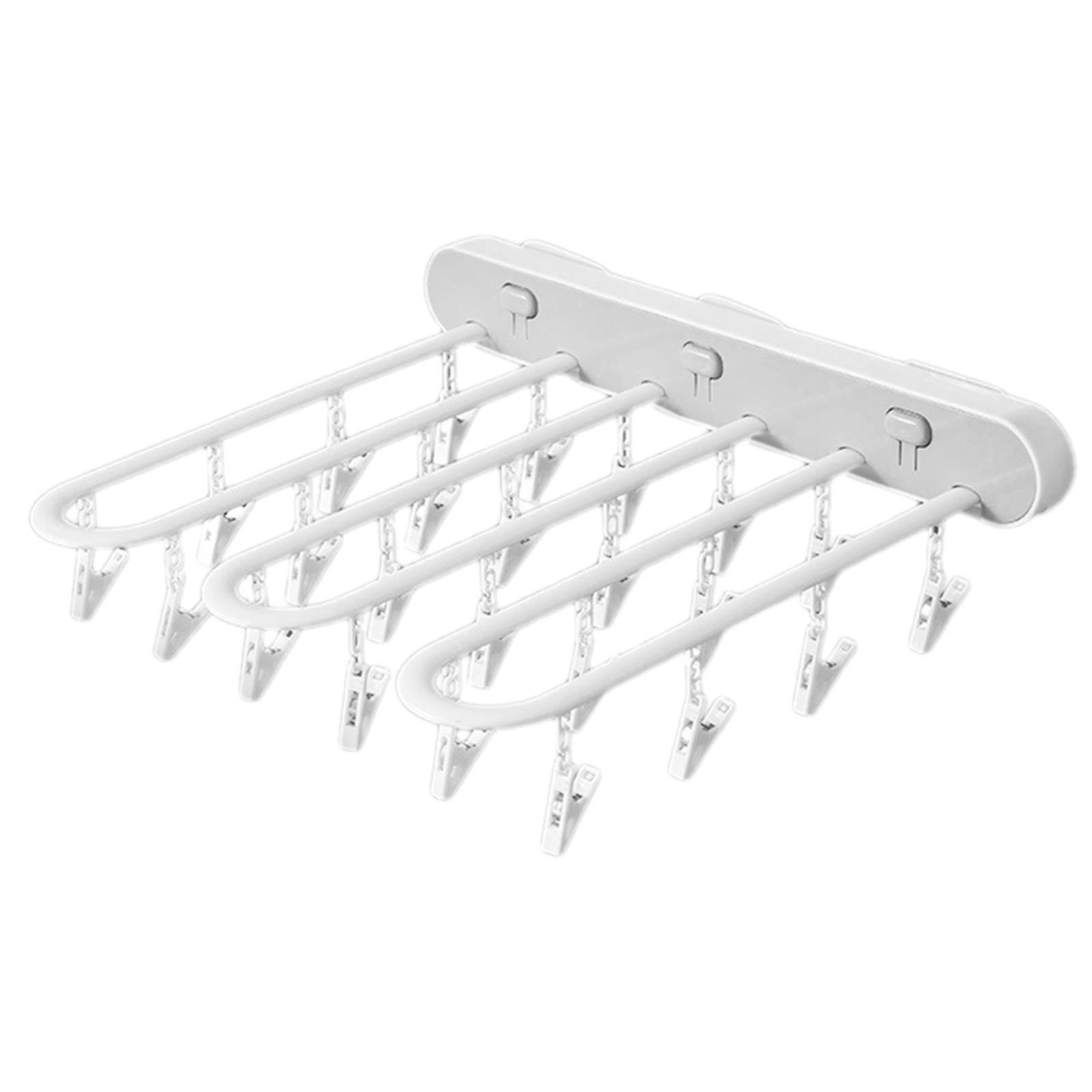 Underwear Hanger Closet Organiser Sock Clip for Baby Clothes Ties Free Drill
