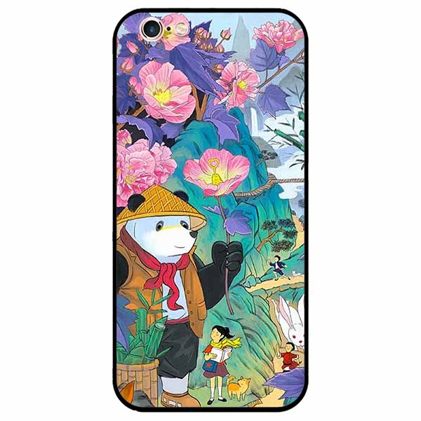 Ốp lưng dành cho Iphone 6 Plus / 6s Plus mẫu Gấu Cầm Hoa