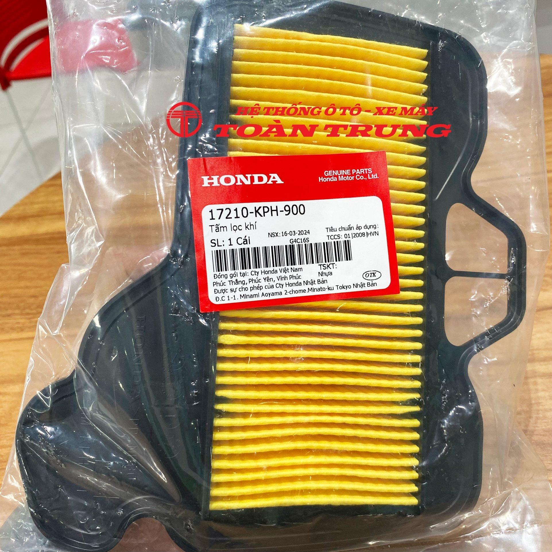 Tấm lọc khí Wave Alpha/S/RS (2005-2016), Future (2004-2012) chính hãƞg Honda &quot;17210KPH900&quot;