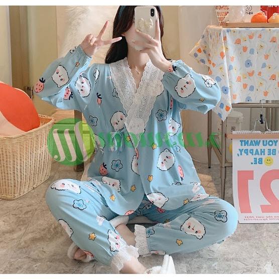 Bộ đồ bầu sau sinh cho con bú ti YUKATA KIMONO - Đồ bộ bầu đẹp mặc nhà - Quần áo bầu thời trang cho mẹ giá rẻ Bigsize 2022