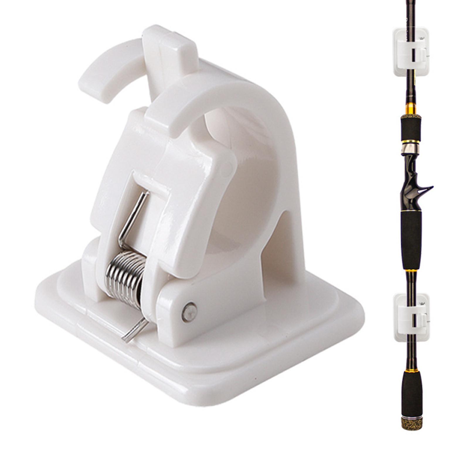 2pcs Fishing Rod Holder Adhesive Storage Rack Tip Clamps Holder
