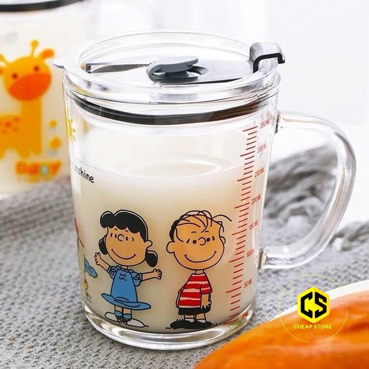 Cốc chia ml có nắp kèm ống hút, cốc chia ml, cốc chi vạch, cốc chia ml thủy tinh, cốc chia ml có nắp