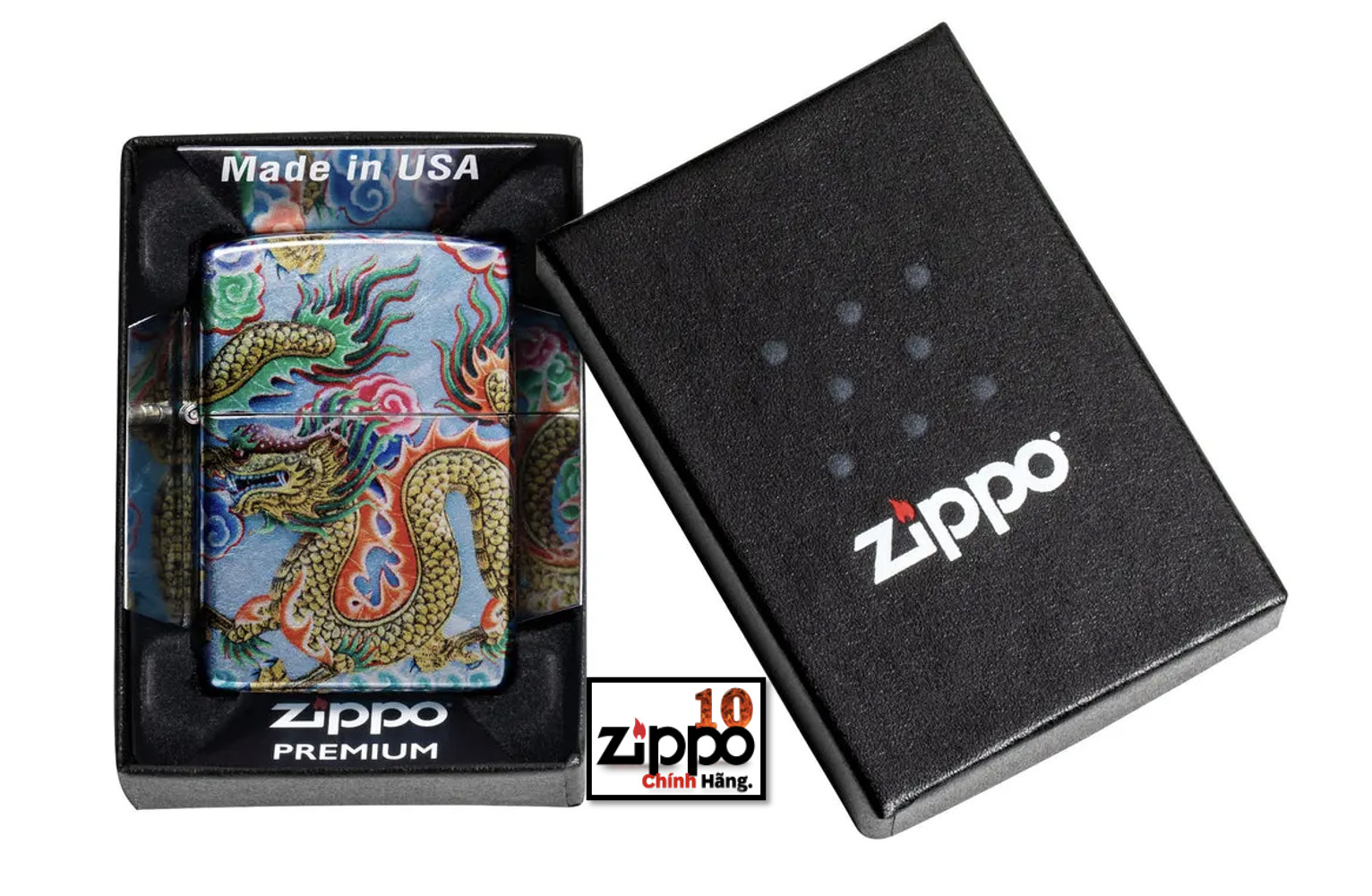 Bật lửa ZIPPO 48575 Dragon Design - Chính hãng 100%