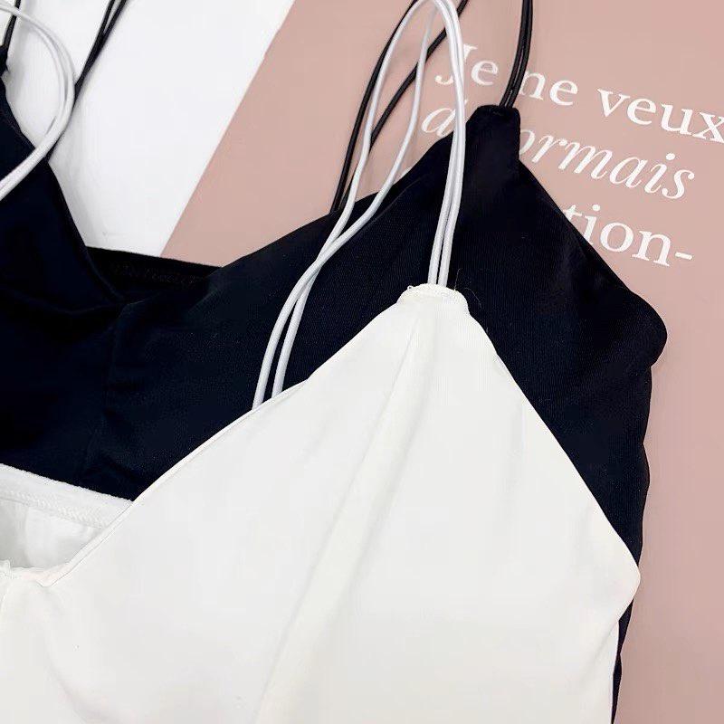 M183. Áo bra su đúc 2 dây croptop, áo nữ kiểu đẹp sang chảnh sẵn đệm ngực siêu hot