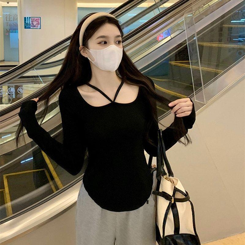 ÁO KIỂU TAY DÀI ÔM BODY TRẮNG ĐEN