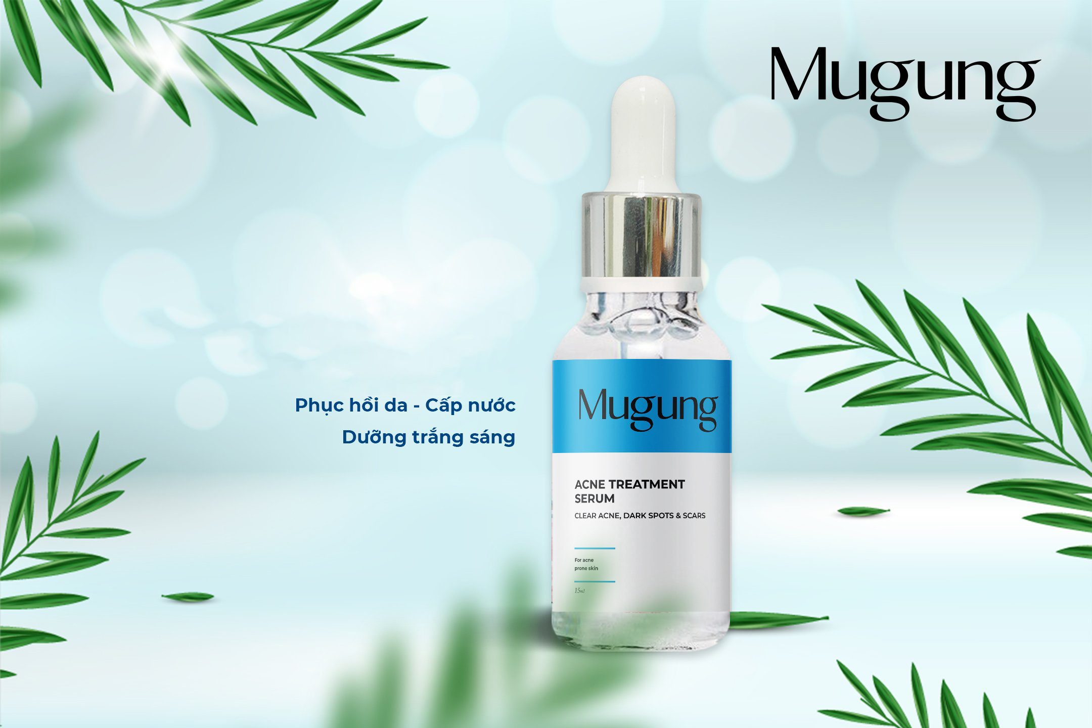 Mugung Korea Serum ngăn ngừa tất cả các loại mụn cứng đầu không bong da giúp cho làn da đep tự tin hơn