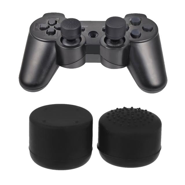 2x Black Thumbstick Extender Finger, Analog Thumb Grips for  Controller