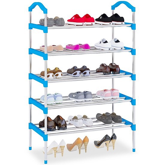Giá kệ để giày dép gia đình trong nhà, ngoài trời bằng inox cao cấp thiết kế 5 tầng dễ dàng điều chỉnh thành kệ 2 tầng và kệ 3 tầng HÀNG LOẠI ĐẸP