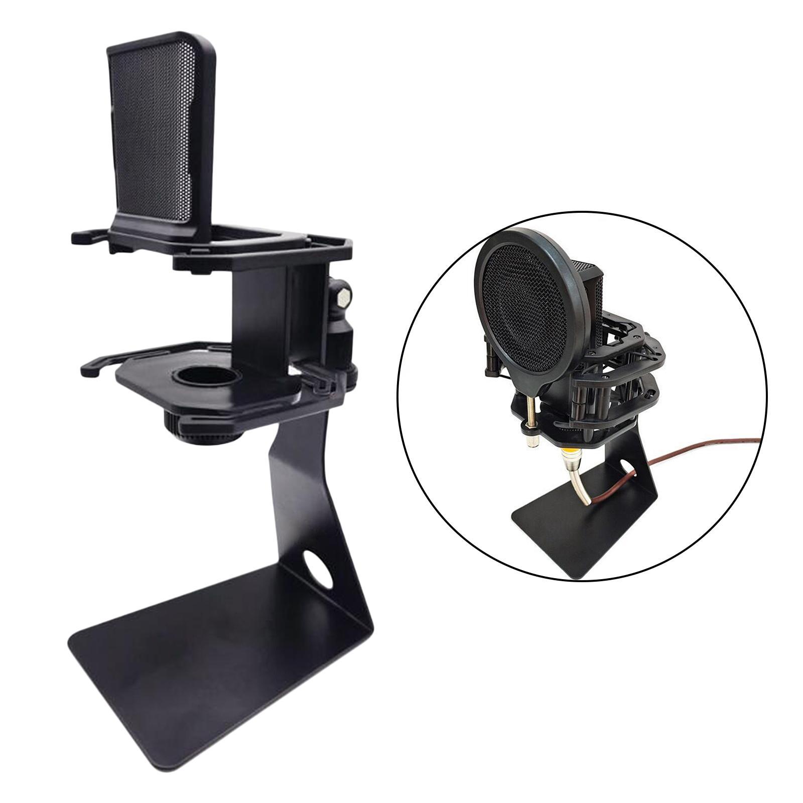 Black Microphone Shock Mount Cradle Holder Stand Recording Condenser MIC