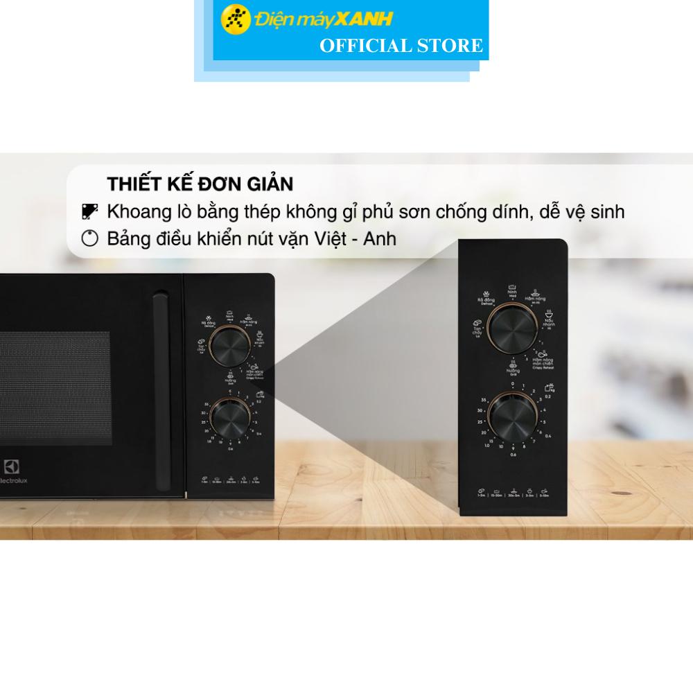 Lò vi sóng có nướng Electrolux EMG20K22B 20 lít - Hàng Chính Hãng