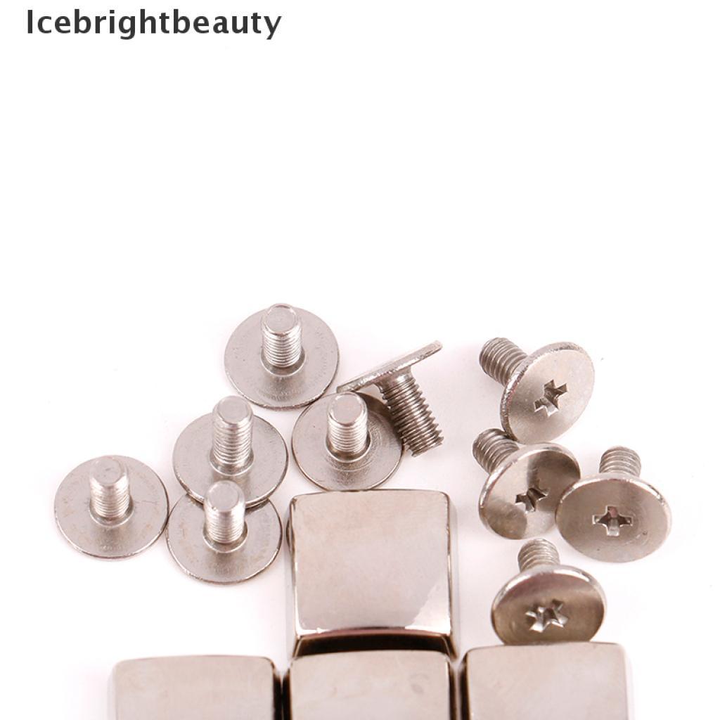 Icebrightbeauty 10 Sets Bag Bottom Studs Rivets Buttons Screw For Bags Hardware Bag Accessories VN