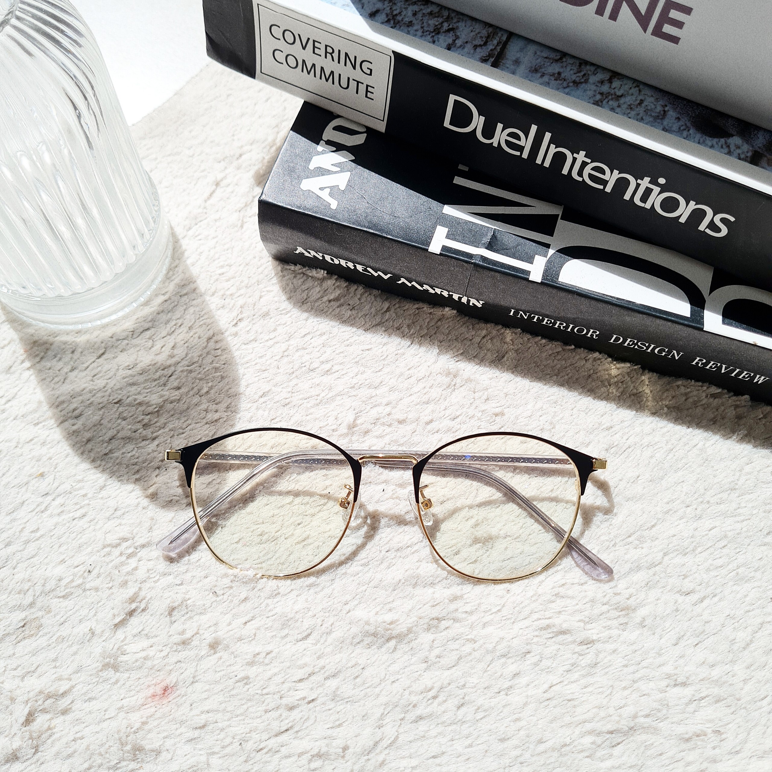 Gọng kính nữ kim loại Lilyeyewear mắt kính tròn thanh mảnh nhẹ nhàng màu sắc thời trang 1030