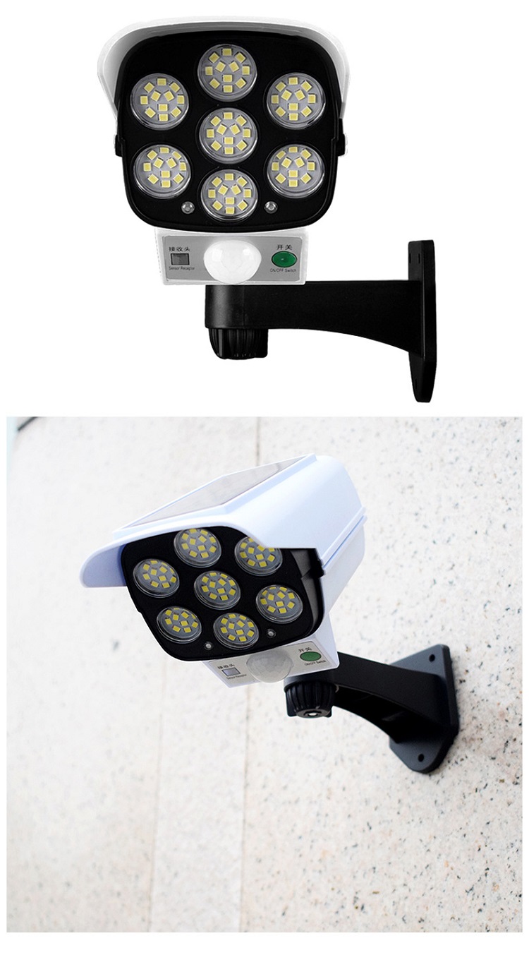 Đèn Led Dùng Pin Năng Lượng Mặt Trời Cảm ứng Mô Hình camera Chống Trộm HD-03