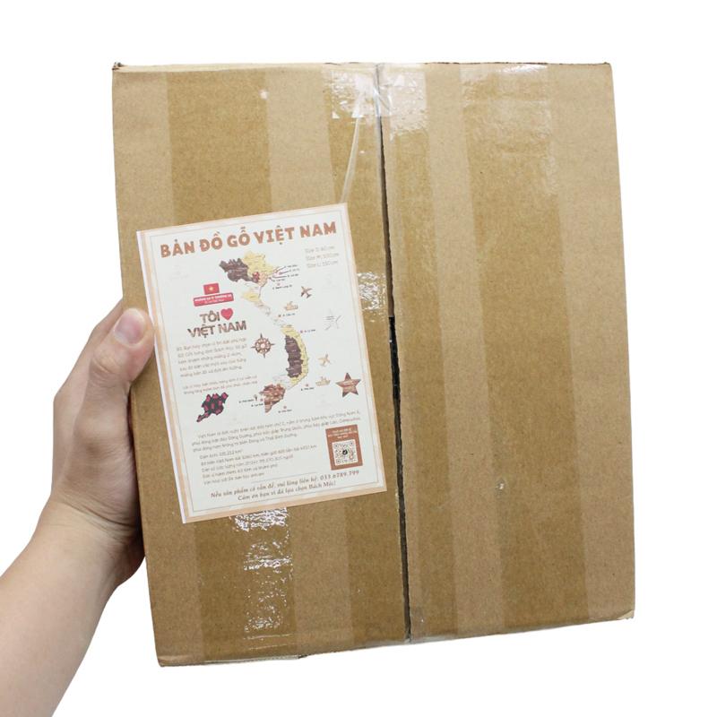 Bộ Tranh Xếp Hình Gỗ Bản Đồ Việt Nam - Size L - 150 x 120 cm - Bách Mộc