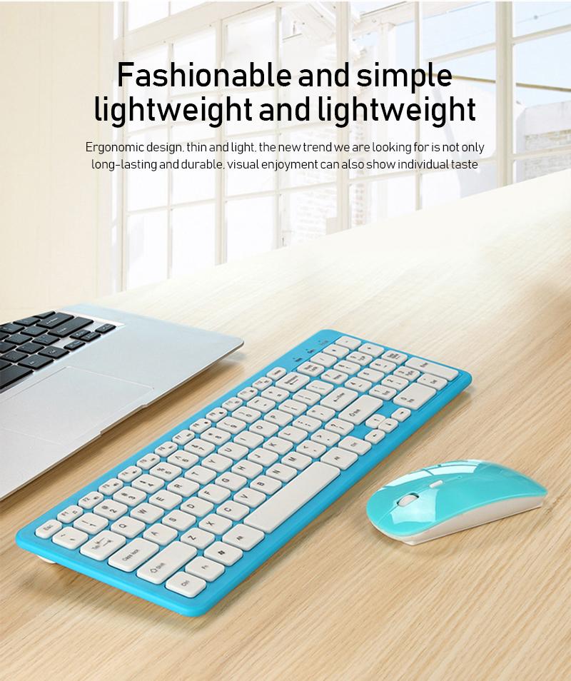 Wireless Keyboard And Mouse Protable Mini Keyboard Mouse Combo Set For Notebook Laptop Mac Desktop PC Computer Smart TV PS4