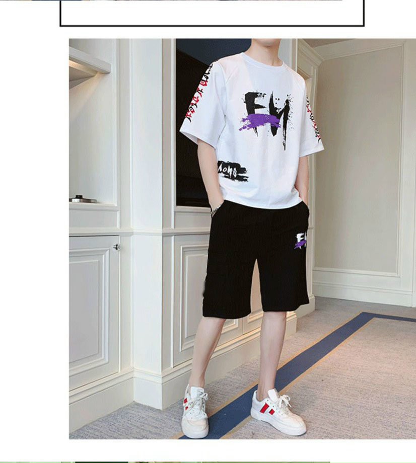 Đồ bộ thể thao nam vải thun tuyết mưa mềm mịn, Bộ FM -Thời Trang Phong Cách Hàn aloha style (Freesize từ 45-70kg)-Nhiều kiểu lựa chọn