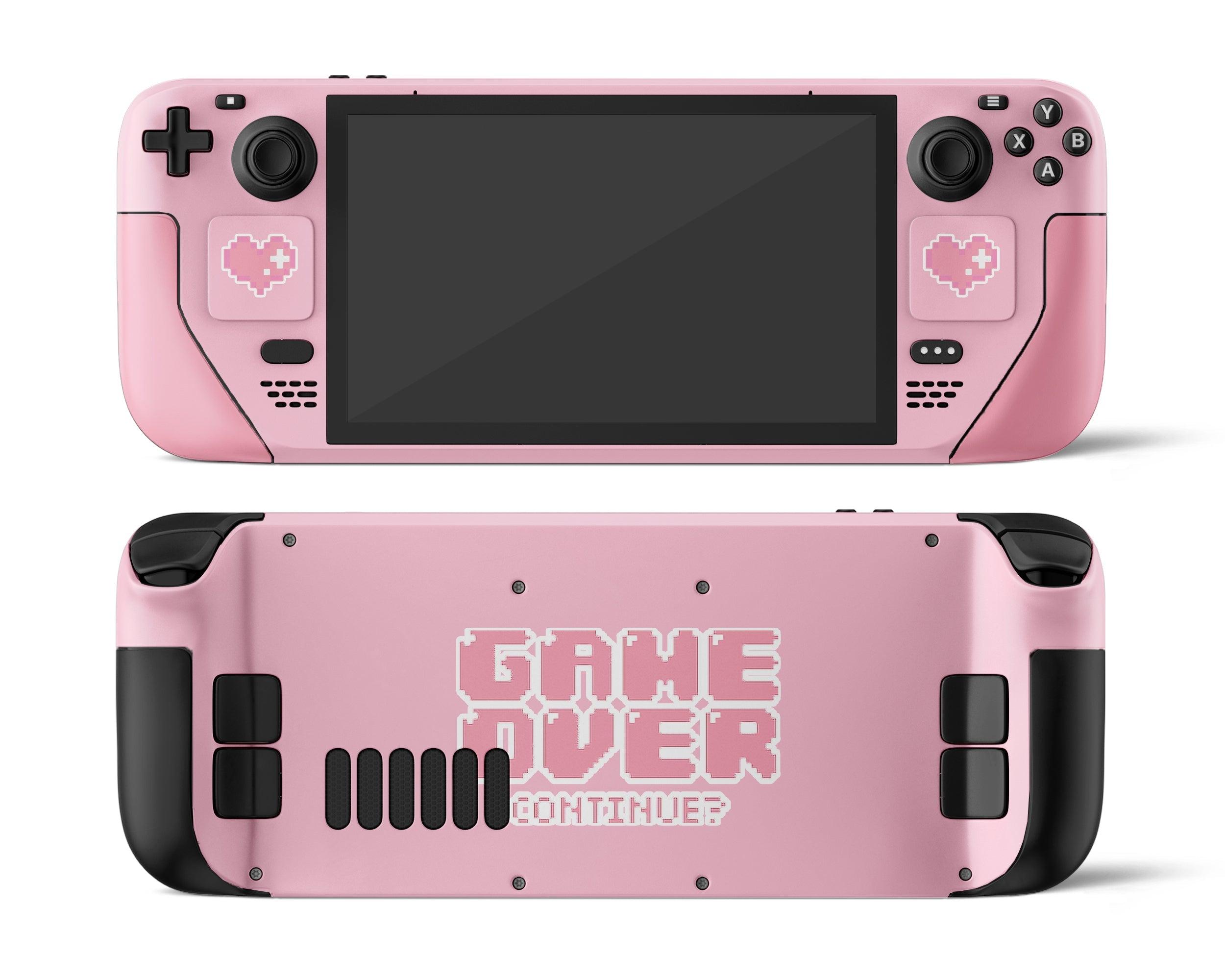Skin dán Steam Deck mẫu Cute Gamer Girl Pink Pixel (Đã cắt sẵn chi tiết, dễ dán)