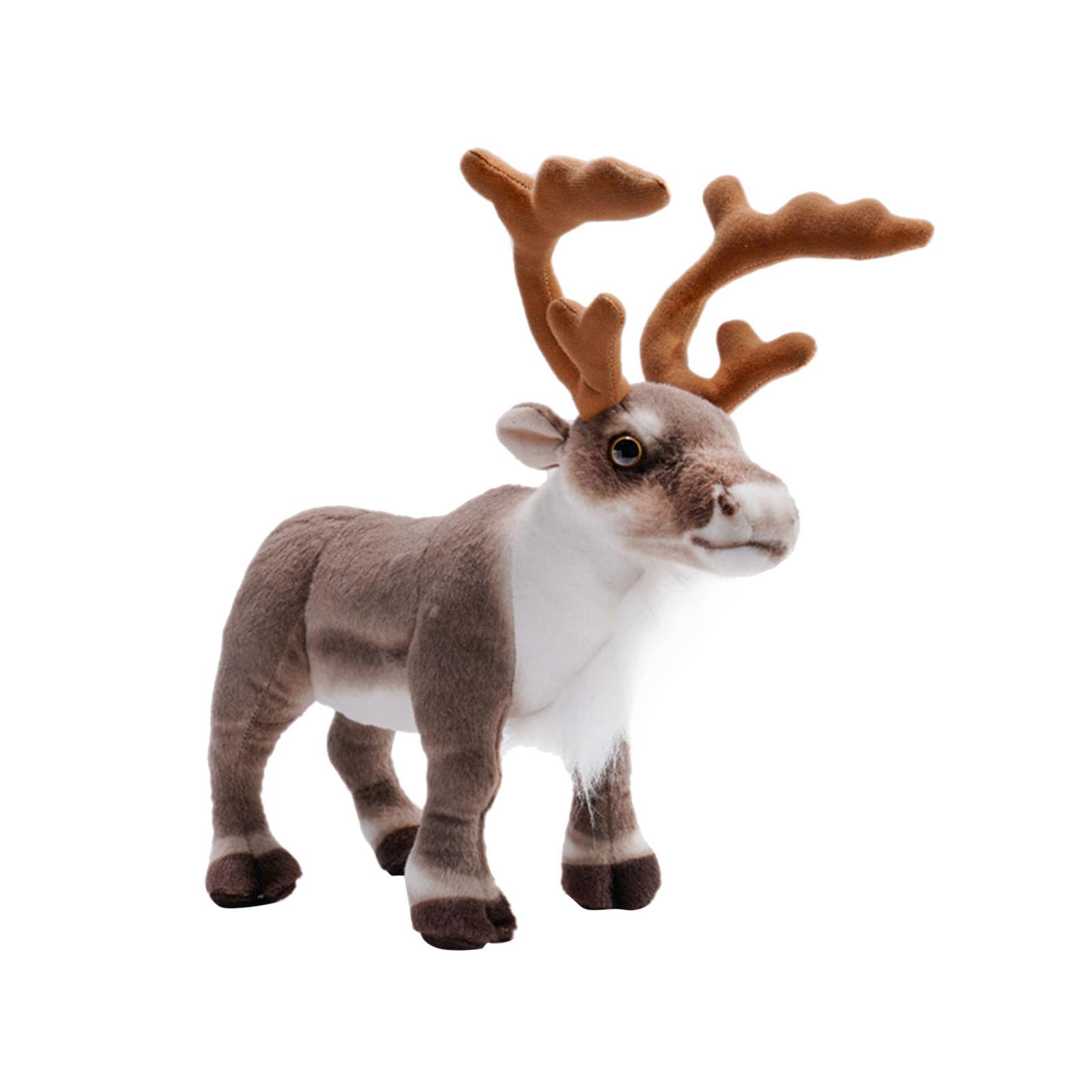 Reindeer Plush Toy Stuffed Animal Gift Ornament for Christmas Kids Desktop