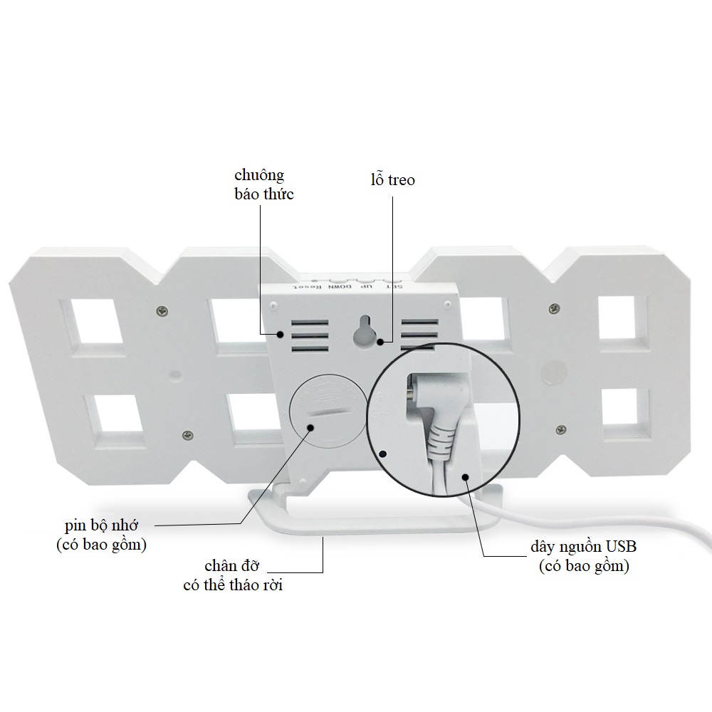 Đồng hồ led 3D