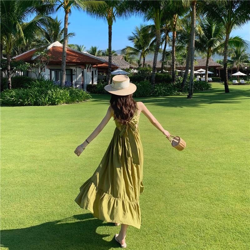 VÁY MAXI ĐẦM MAXI ĐI BIỂN VÁY ĐI BIỂN VÁY TRẮNG VÁY DÀI ĐẦM DÀI VÁY XÒE ulzzang style