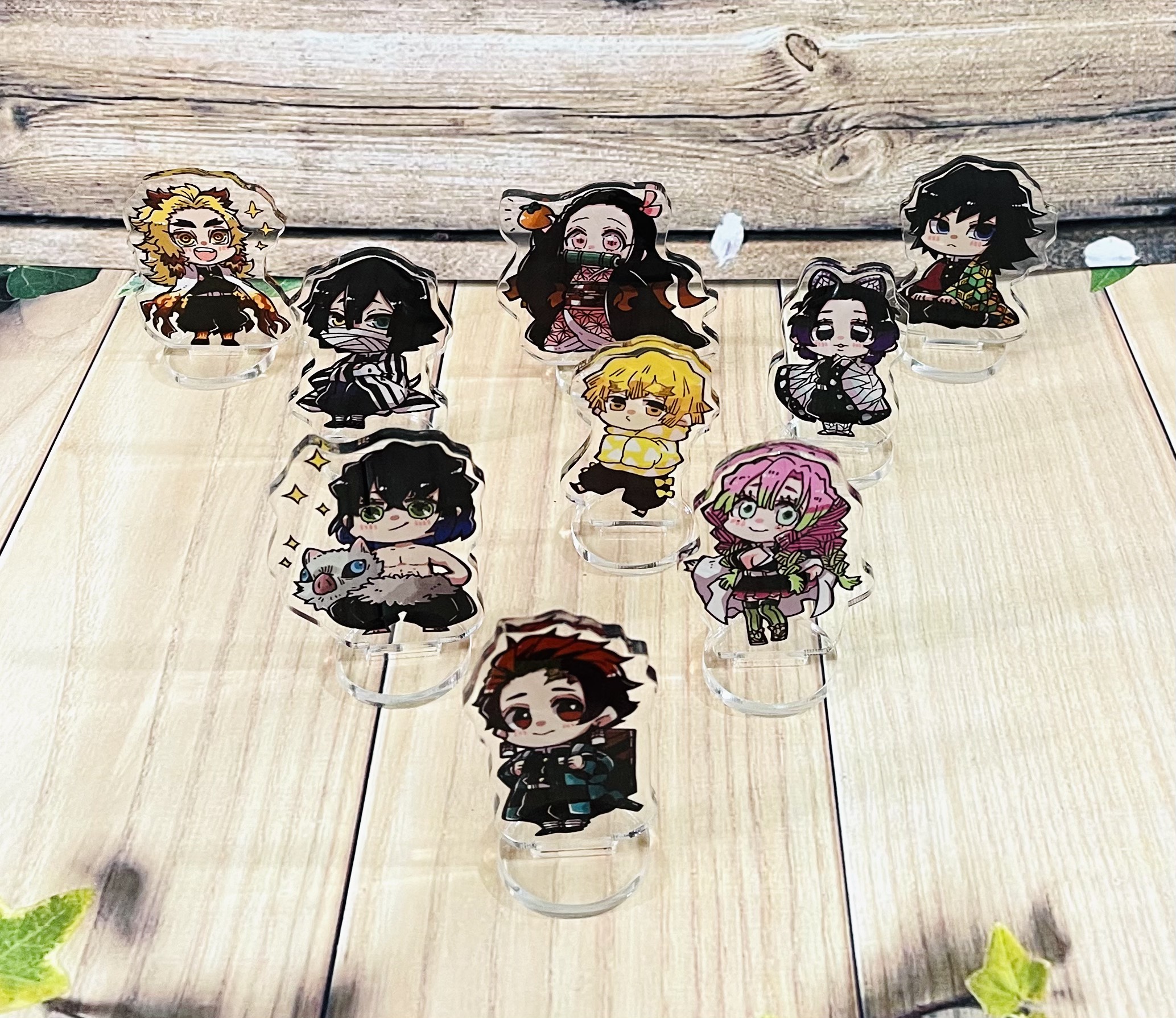 Bộ 9 mô hình Standee Kimetsu No Yaiba, tượng để bàn hình