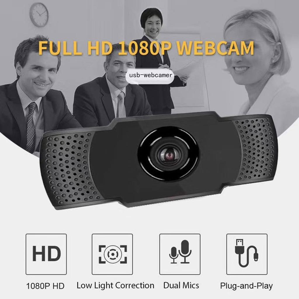 HD Computer Webcam Laptop Desktop PC USB Web Camera with Dual Mic