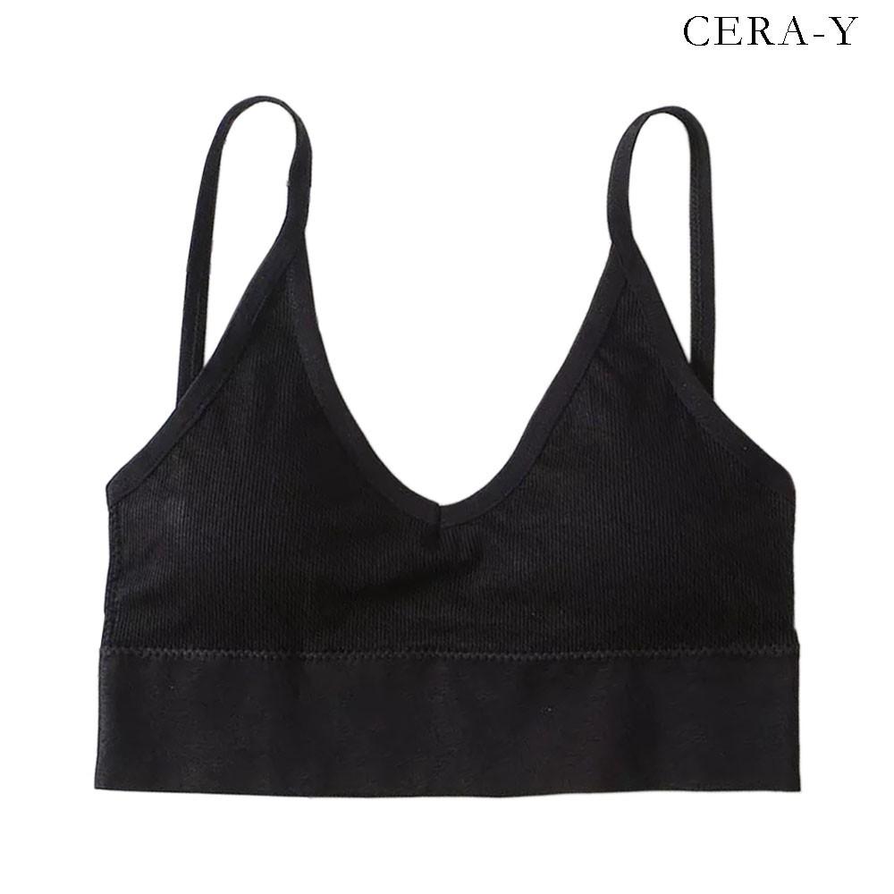 Áo thể thao bra croptop CERA-Y màu đen CRA009