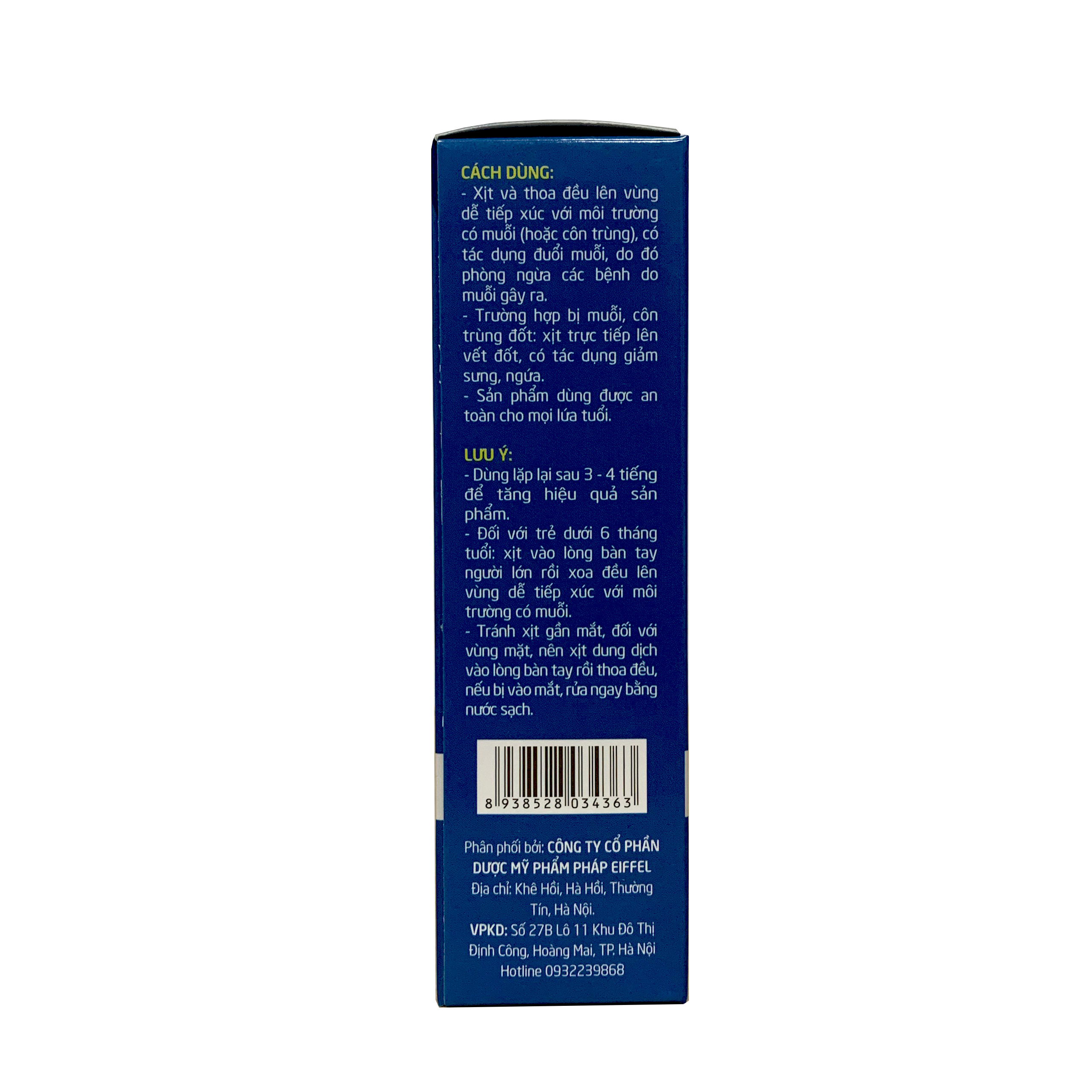 Chai Xịt Chống Muỗi Từ Thiên Nhiên An Toàn Cho Bé Tân Thành