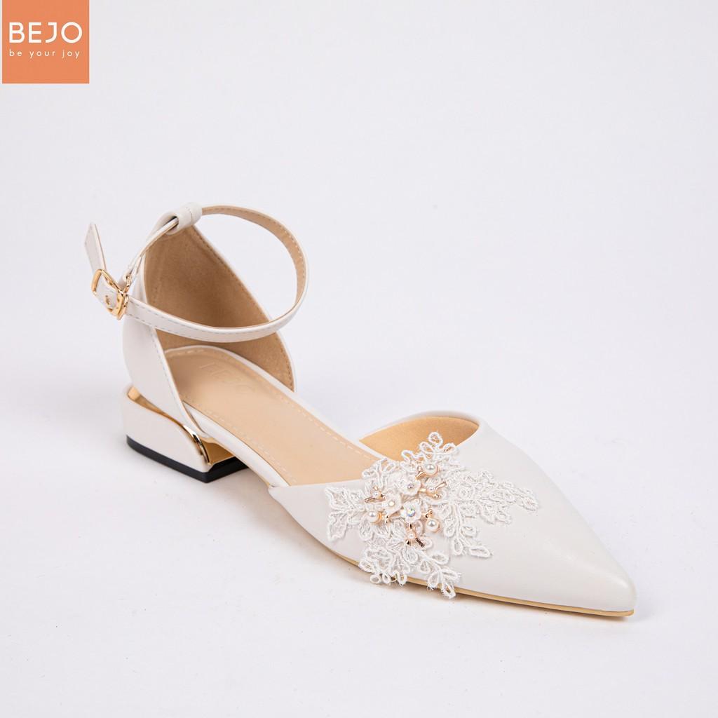 GIÀY CƯỚI - GIÀY CÔ DÂU BEJO H78.3P REN HOA - WEDDING SHOES