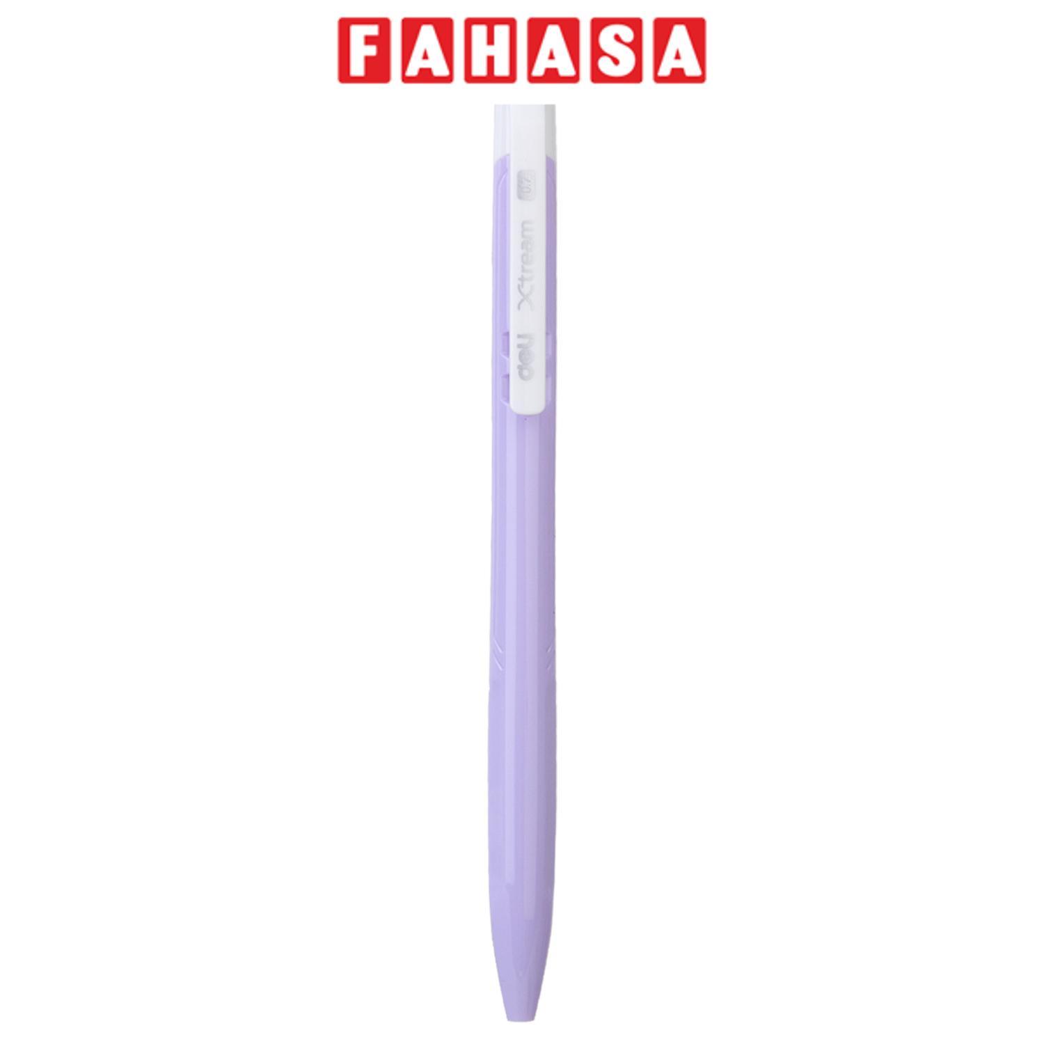 Bút Bi Bấm Xtream Màu Pastel 0.7 mm - Deli Q033 - Mực Xanh (Màu Thân Bút Giao Ngẫu Nhiên)