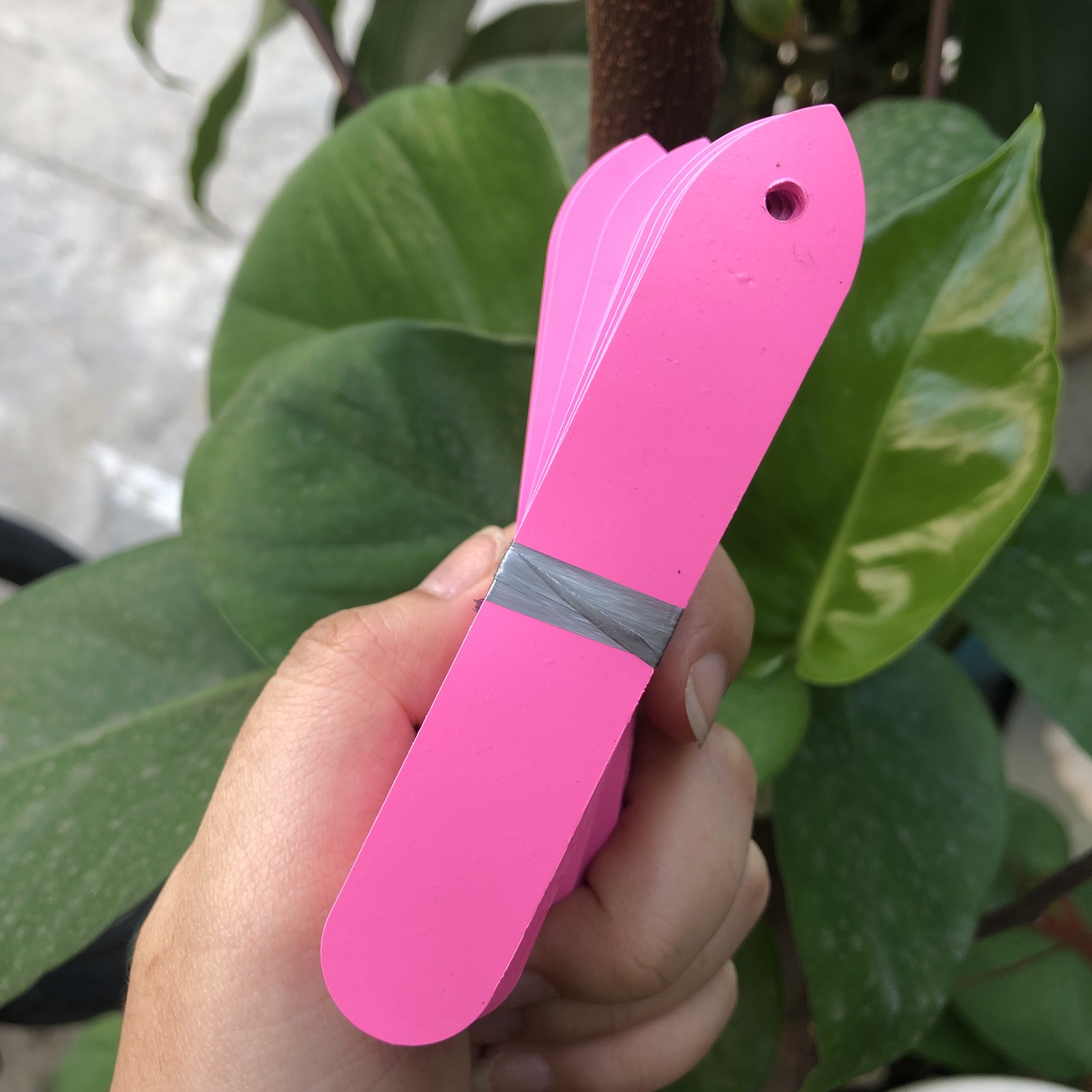 Thẻ treo ghi tên hoa kiểng, lan dạng đầu bầu- bịch 100 cái