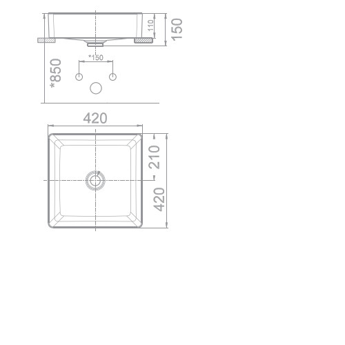 Chậu lavabo đặt bàn American WP-F411 Acacia E Supasleek