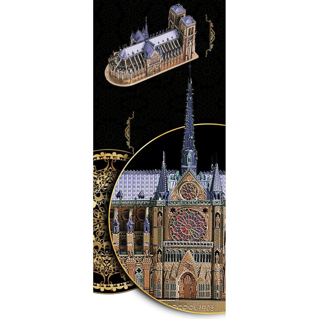 Mô hình lắp ghép kim loại 3d Nhà thờ Đức Bà Paris-cỡ lớn