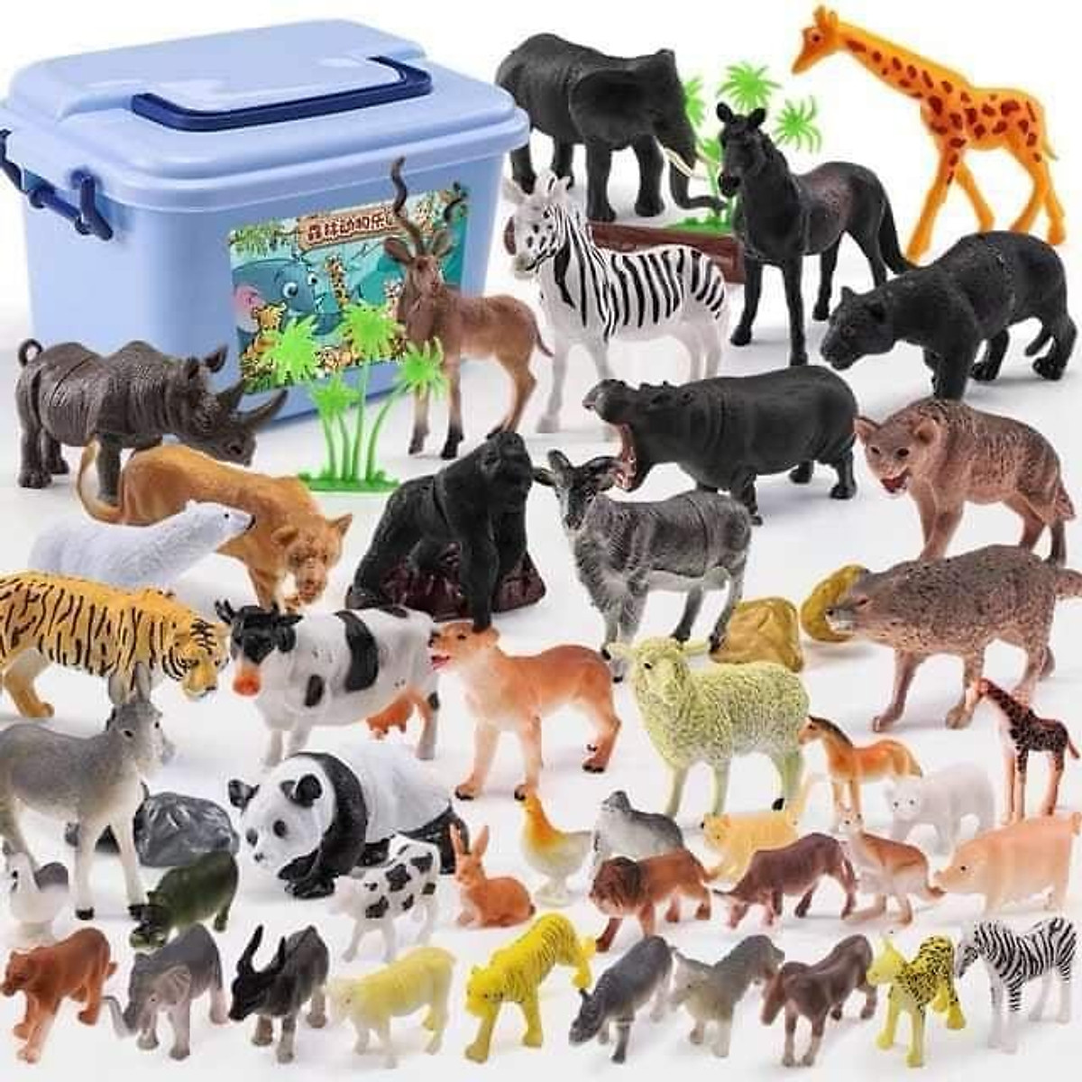 Mô hình 58 chi tiết động vật, con vật cho bé