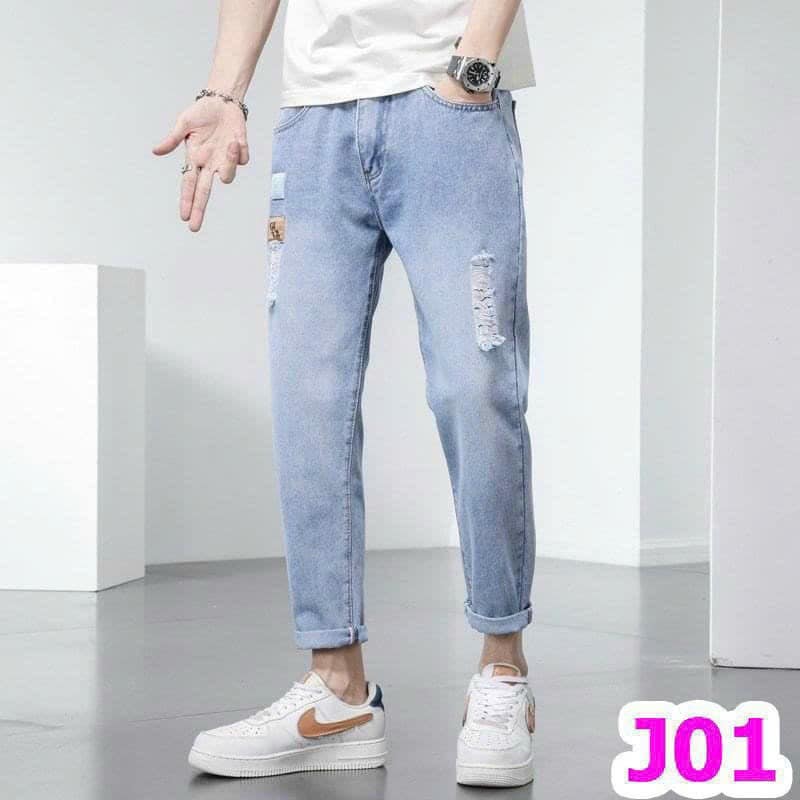 Quần Jean Nam Rách Dáng Baggy , Quần Jeans nam chất Demin đẹp Phong Cách, Thời Trang, Thoải Mái Form Unisex