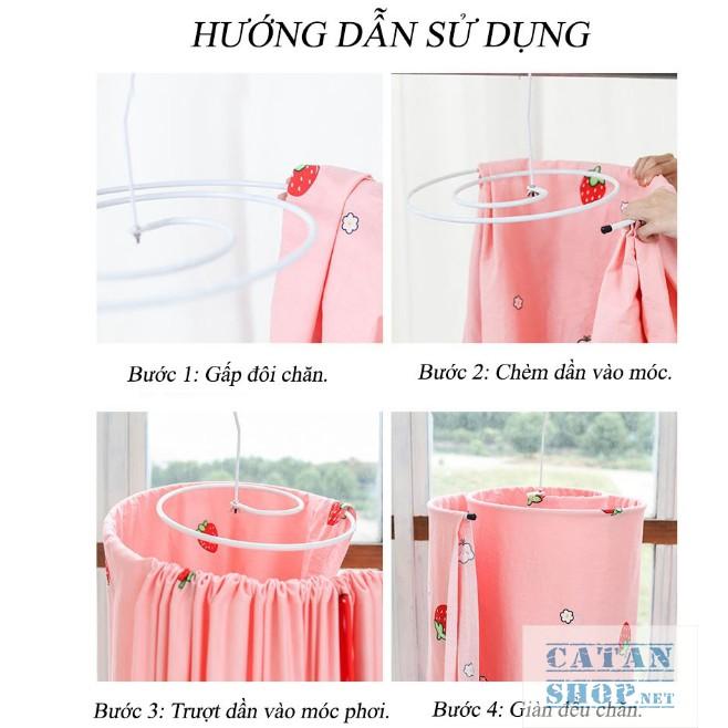 Móc treo đồ hình xoắn ốc siêu tiện dụng, Móc phơi chăn màn đa năng, tiết kiệm thời gian GD446-MocXoan