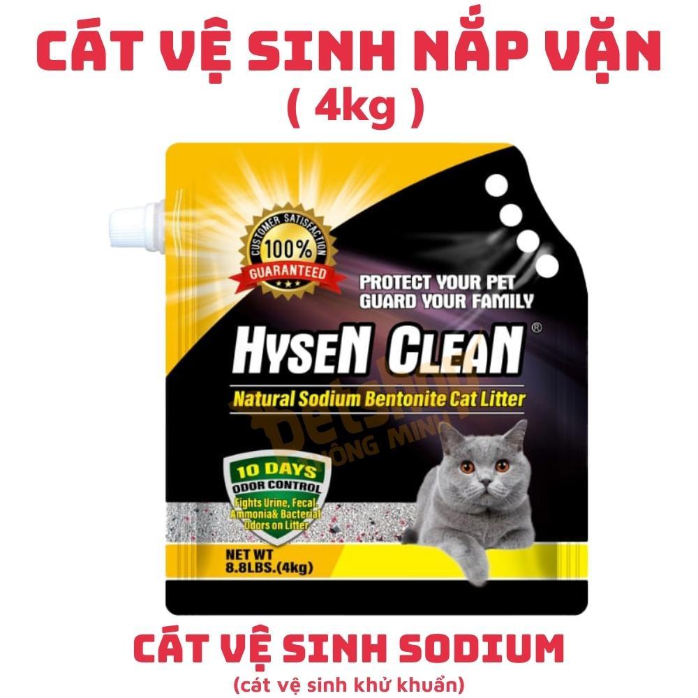 Cát Vệ Sinh Cho Mèo Cao Cấp Không Bụi Hysen Clean - Túi 4KG