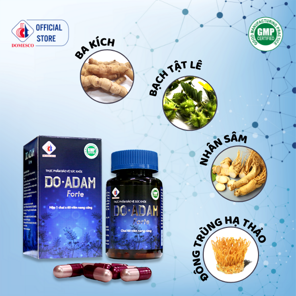 Viên Uống DO-ADAM Forte Domesco Hộp 60 viên - Giúp Tăng Cường Sinh Lực, Cải Thiện Sinh Lý Nam Giới