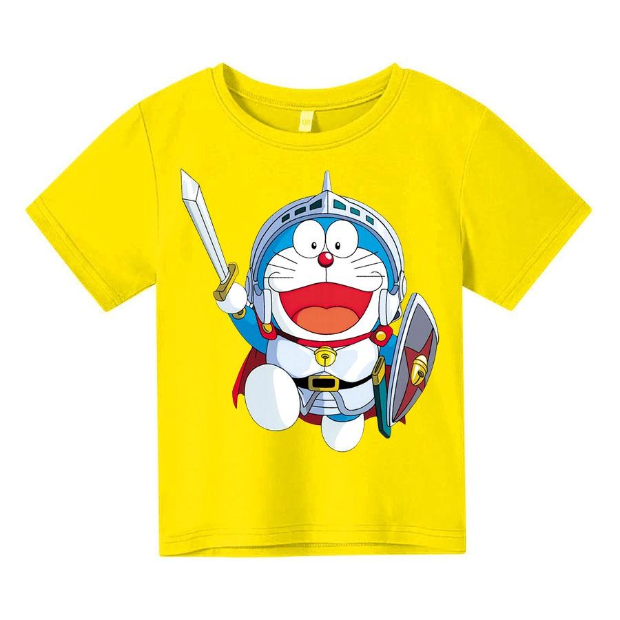 Áo thun trẻ em doraemon chiến binh 4 màu Có size người lớn, King Cotton