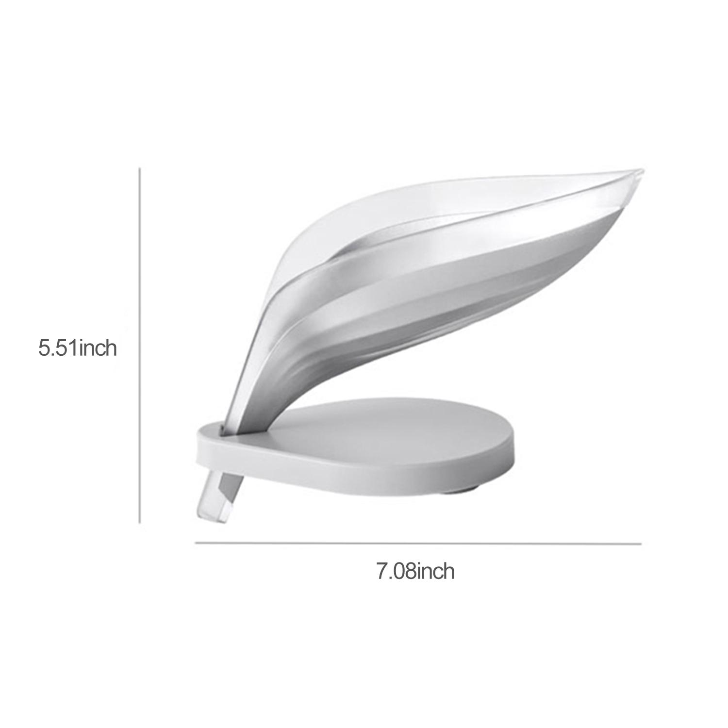 Giá đỡ xà phòng tắm hình chiếc lá với Thiết kế xiên cho phép nước thoát nhanh bằng vật liệu ABS và AS,