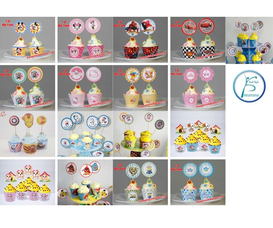 Vỏ Bánh Cupcake Chủ Đề Kool Style 12 cái - Kool Style