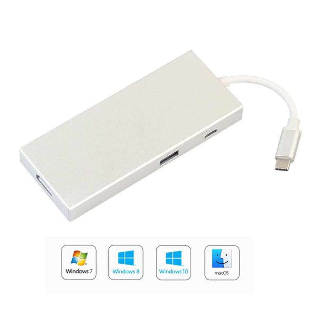 Type-C USB 3.1 to HDMI USB 3.0 HUB Card Reader & Charging for MacBook Pro