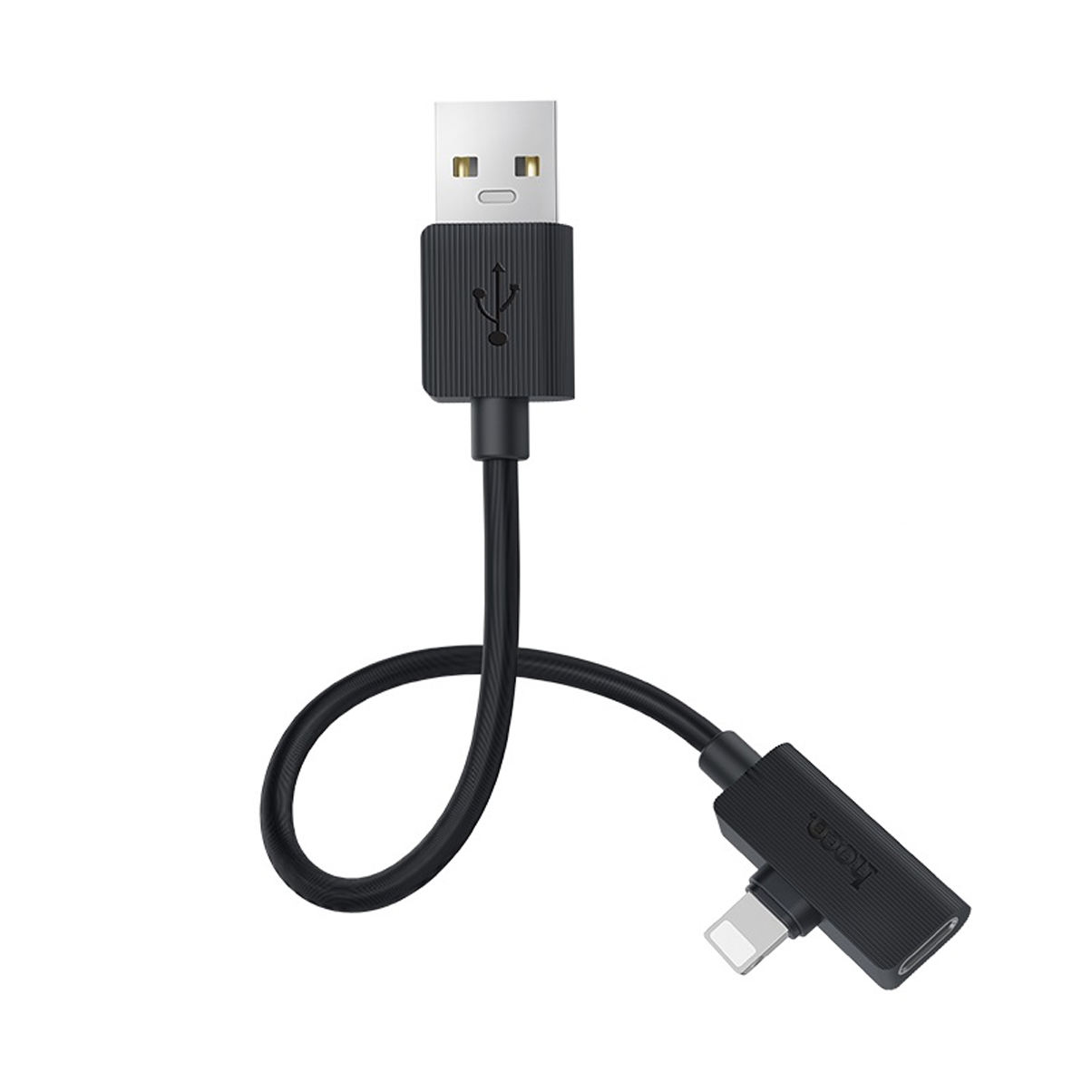 Hoco - Jack chuyển đổi 2 in 1 LS9 Micro USB - 1 đầu sạc Lightning - 1 đầu tai nghe Lightning - Chính Hãng