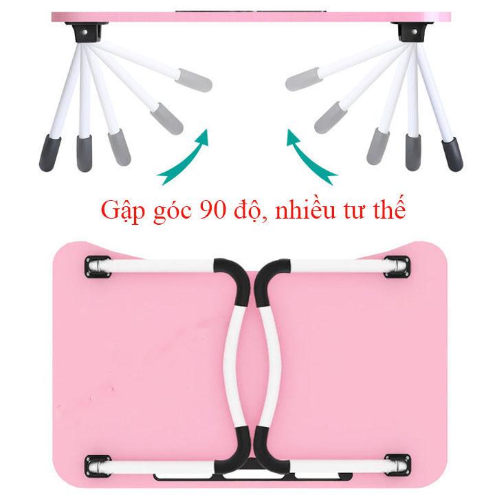 Bàn Học Gấp Gọn Thông Minh Có Khe Để Ipad Điện Thoại + Tặng Bàn Chải Đánh Răng - Miễn Phí Vận Chuyển