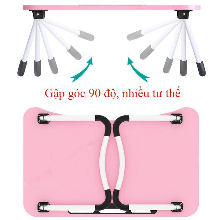 Bàn Gấp Gọn Thông Minh Có Khe Ipad + Tặng Bút Chì Gỗ Kèm Tẩy ( Giao Ngẫu Nhiên) - Vận Chuyển Miễn Phí Toàn Quốc