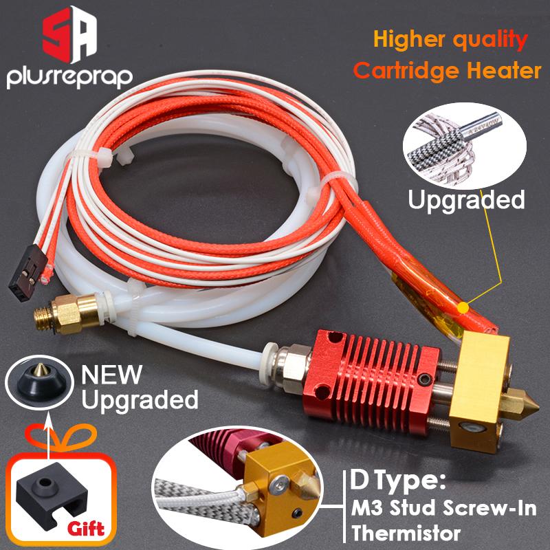 Ender-3/CR10/CR10S 1.75mm J-head Hotend kit Khối Nhiệt Nhôm với Máy Nóng Nhiệt Điện Trở Cho Máy In 3D Với Đầu Phun 0.4mm Một Phần