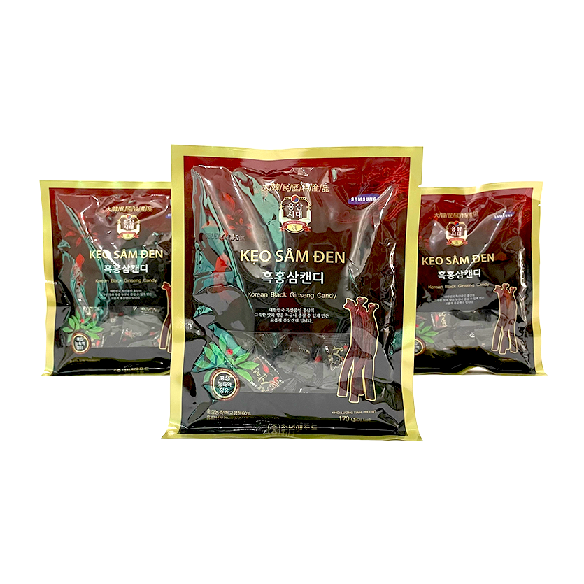 Kẹo sâm đen (kẹo hắc sâm) Hàn Quốc gói 170g