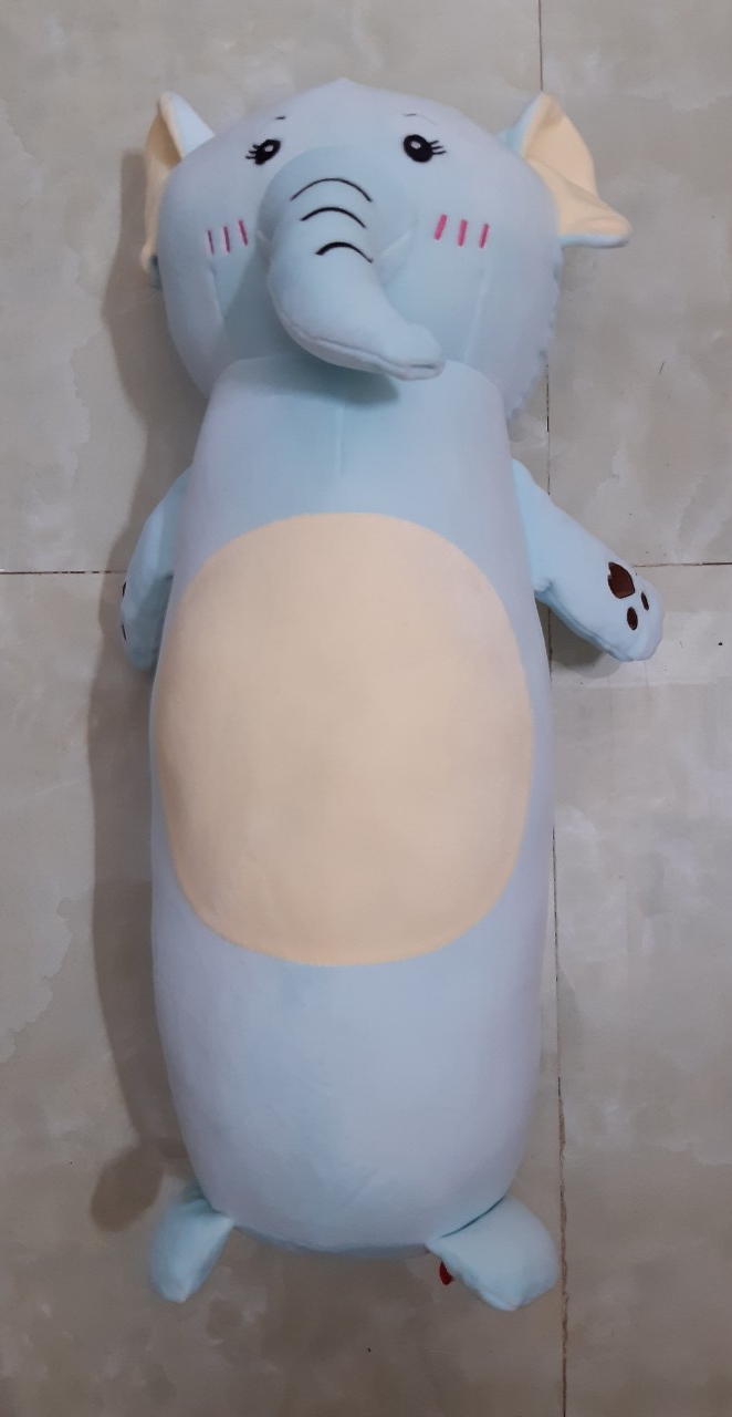 Gối nhồi bông thú cưng , Voi xanh ,Stuffed animal pillow (elephant, jade color),ide: 18 x 18 x 69cm Sản xuất tại Cty TNHH Xuất Nhập Khẩu NTV Việt Nam