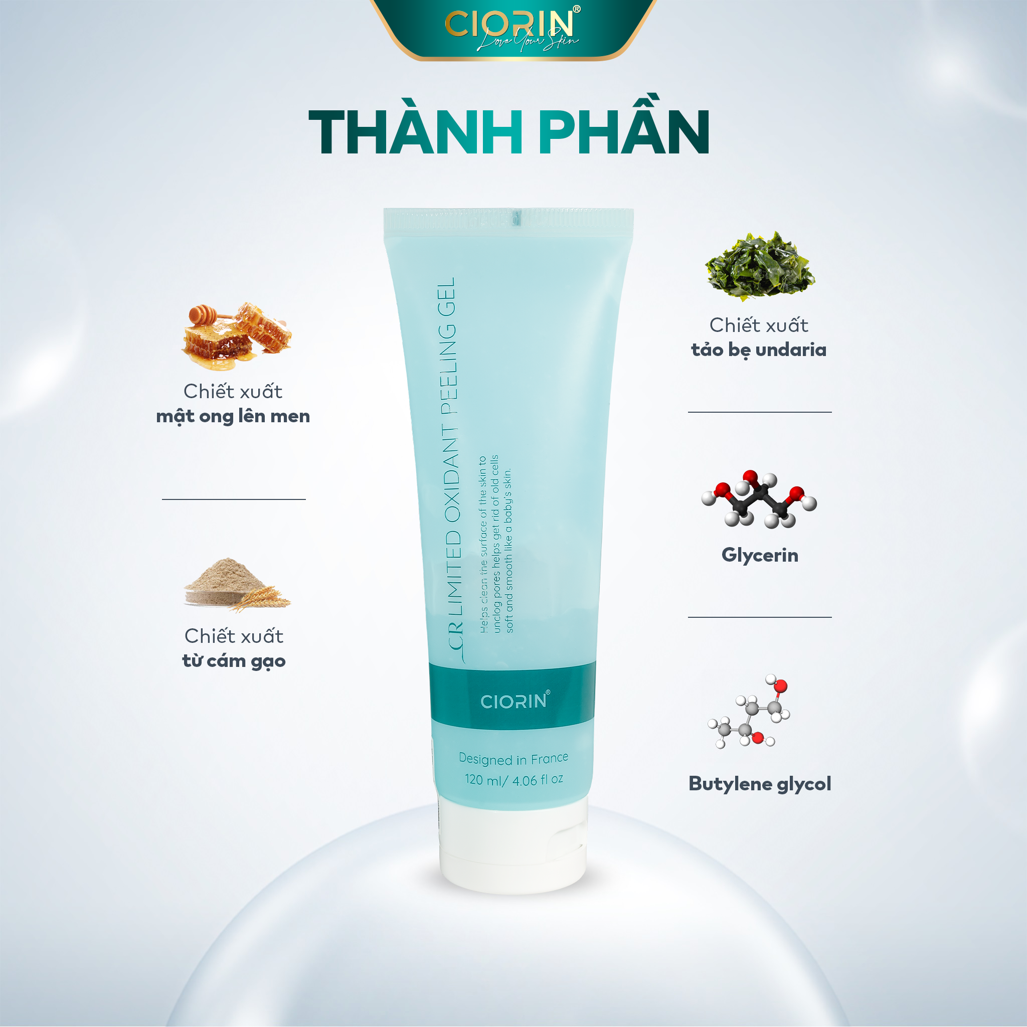 Tẩy Da Chết Vật Lý Ciorin Cr Limited Oxidant Peeling Gel 4in1 Ngăn Ngừa Lão Hóa